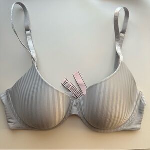 Victoria's Secret Silver Striped Bra